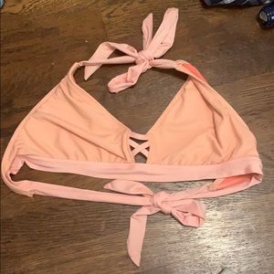 Missimo Pink Criss Cross Triangle Swimsuit